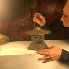 Japanese Fine Birds, Bonsei & Flowers Garden Lantern