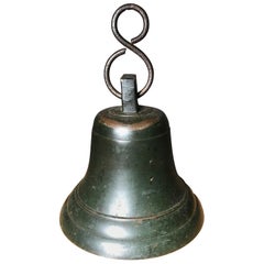 Japanese Fine Bronze Ships Bell With Fine Patina, Bold Sound & Signed