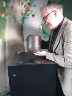 Japanese Fine Hand Cast Fan Art Tea Pot Chagama Immediately Usable