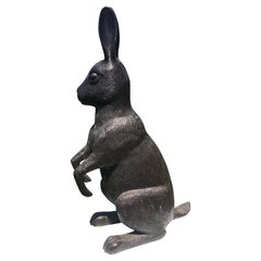 Japanese Fine Huge Bronze Rabbit Usagi