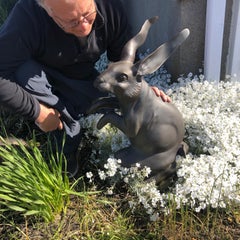Japanese Fine Massive Bronze Rabbit Usagi