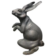 Japanese Fine Massive Bronze Rabbit Usagi
