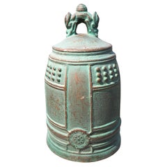 Vintage Japanese Fine Old Blue Bronze Bell