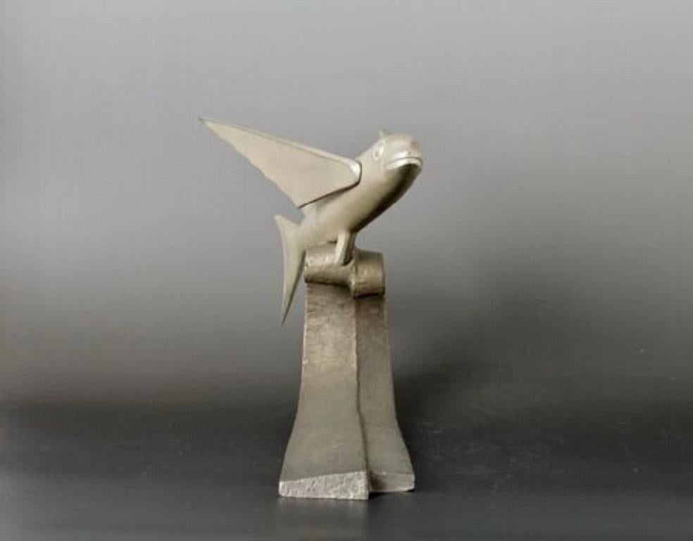 Japanese Fine Old Flying Fish Hood Ornament 1
