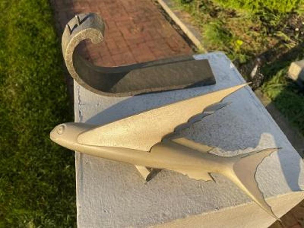 Japanese Fine Old Flying Fish Hood Ornament 7