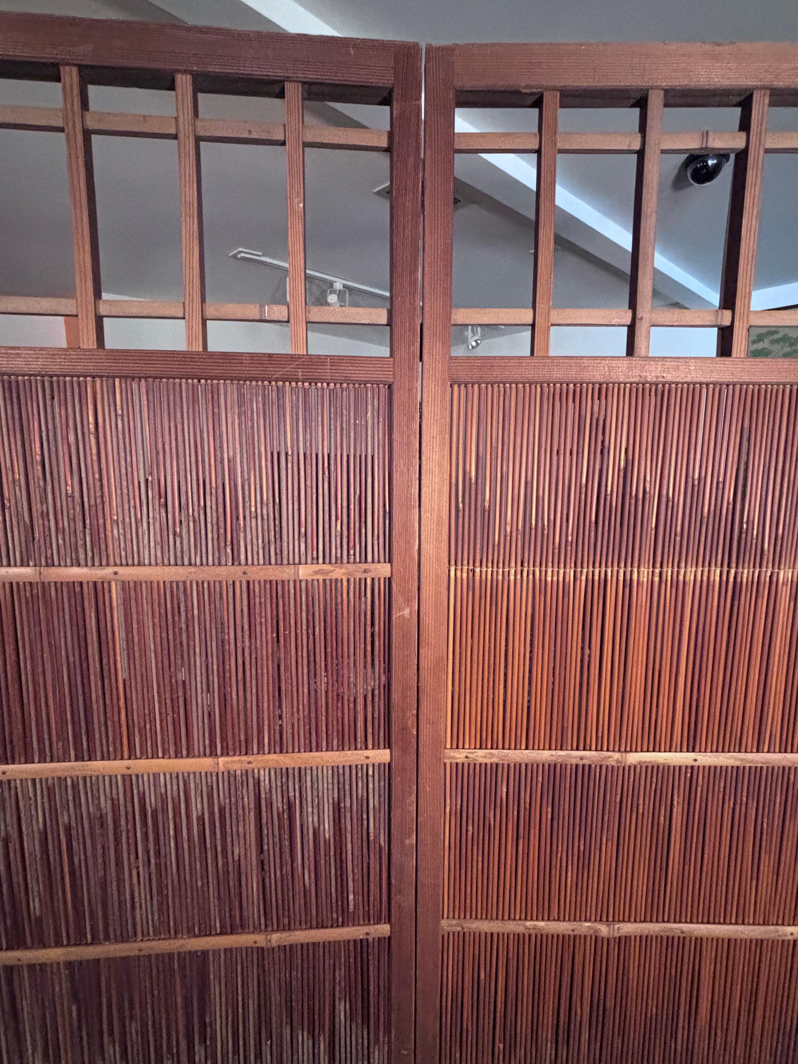 20th Century Japanese Fine Pair Arts And Crafts Shoji Door Screens For Sale