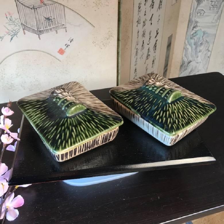 Japanese Fine Pair of Hand Glazed 