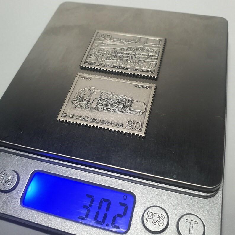 Japanisches Stamp Proof-Set aus feinem Silber – 100. Jahrestag der Japan Railway im Angebot 2