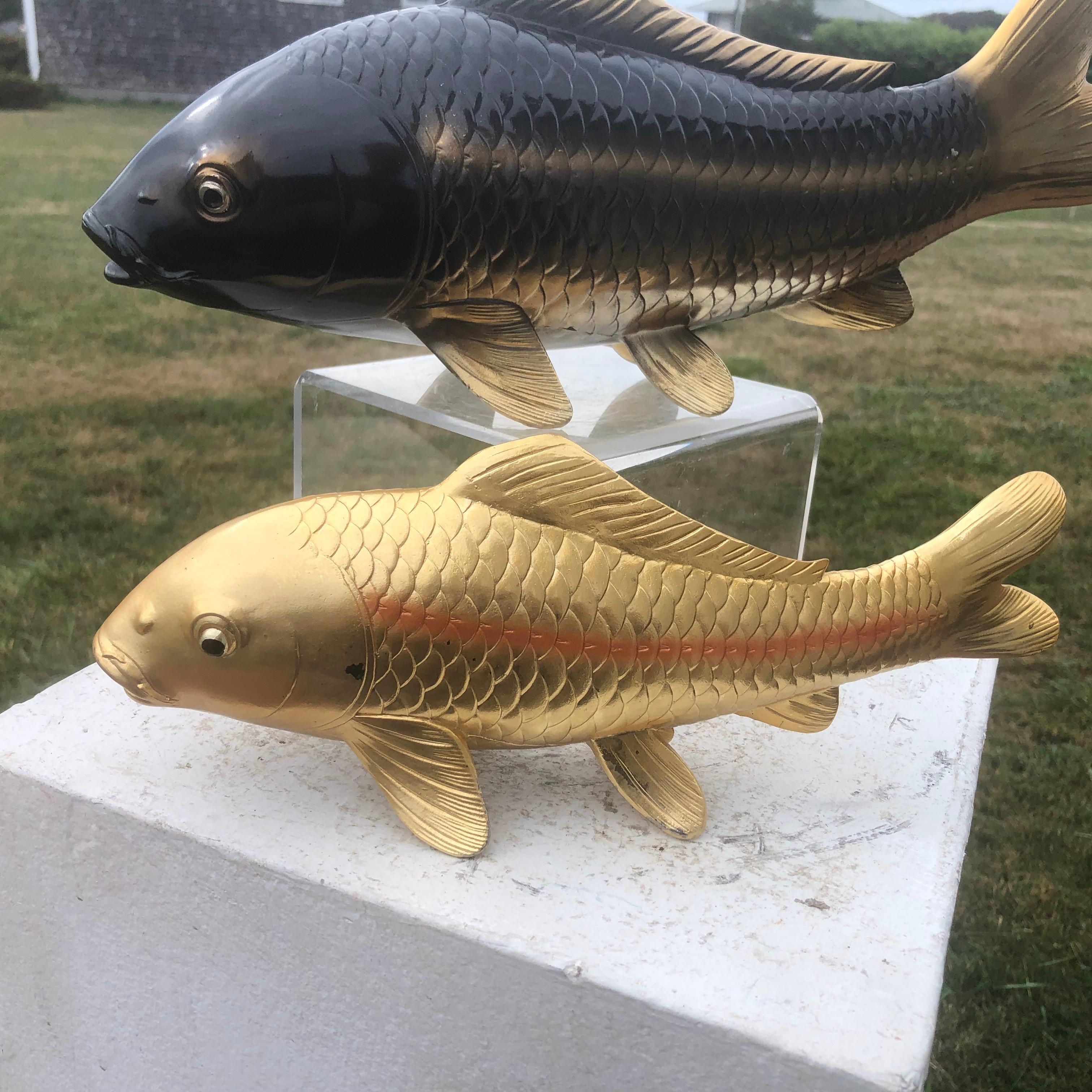 Japanese Finely Cast Huge Bronze Pair of Koi Signed, Mint Condition 9