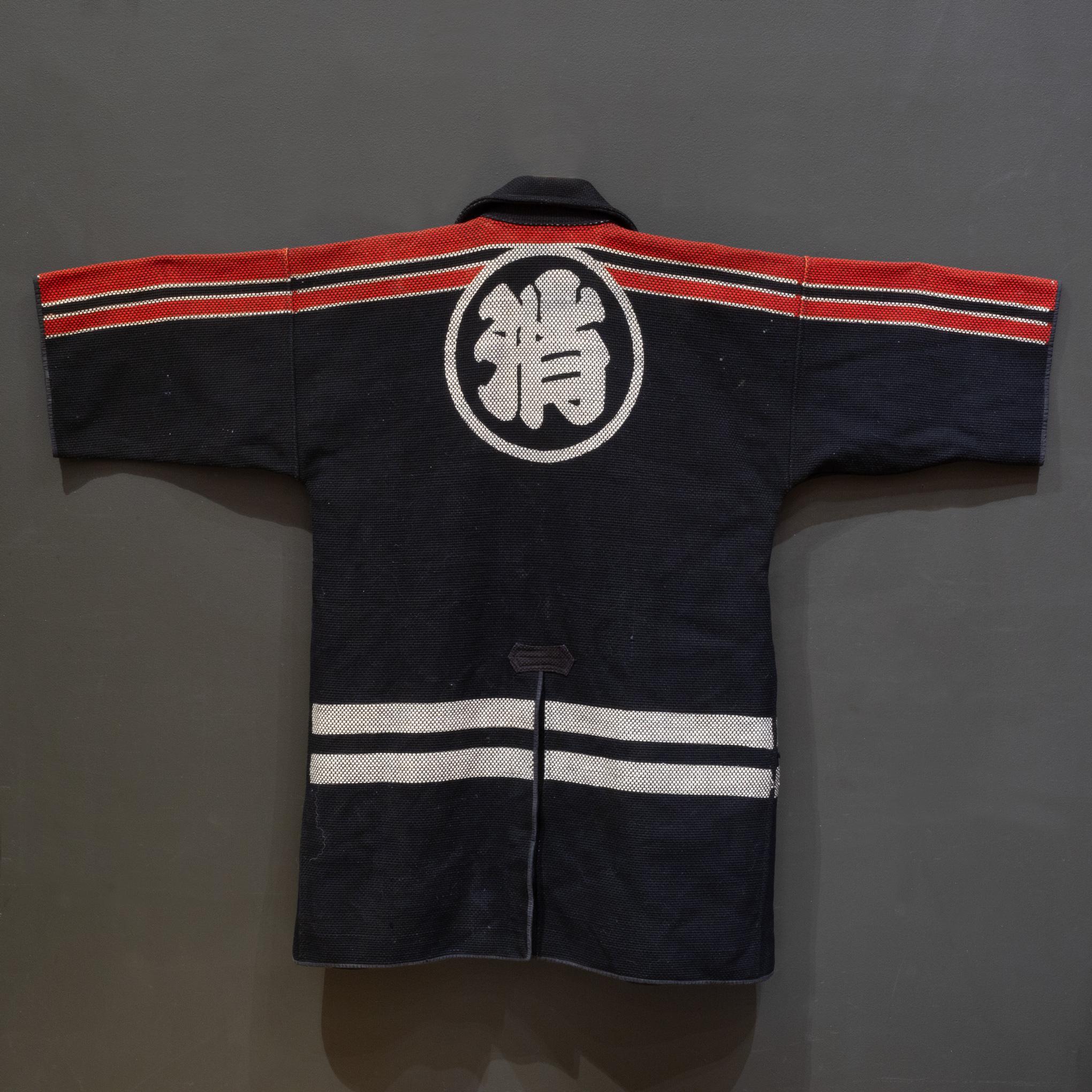 ABOUT

Early 20th century heavy fabric Japanese firefighter shashiko jacket with gold metal buttons.

    CREATOR Unknown. Japan. 
    DATE OF MANUFACTURE c.1920. Showa Period. 
    MATERIALS AND TECHNIQUES Fabric, Metal. 
    CONDITION Good. Wear
