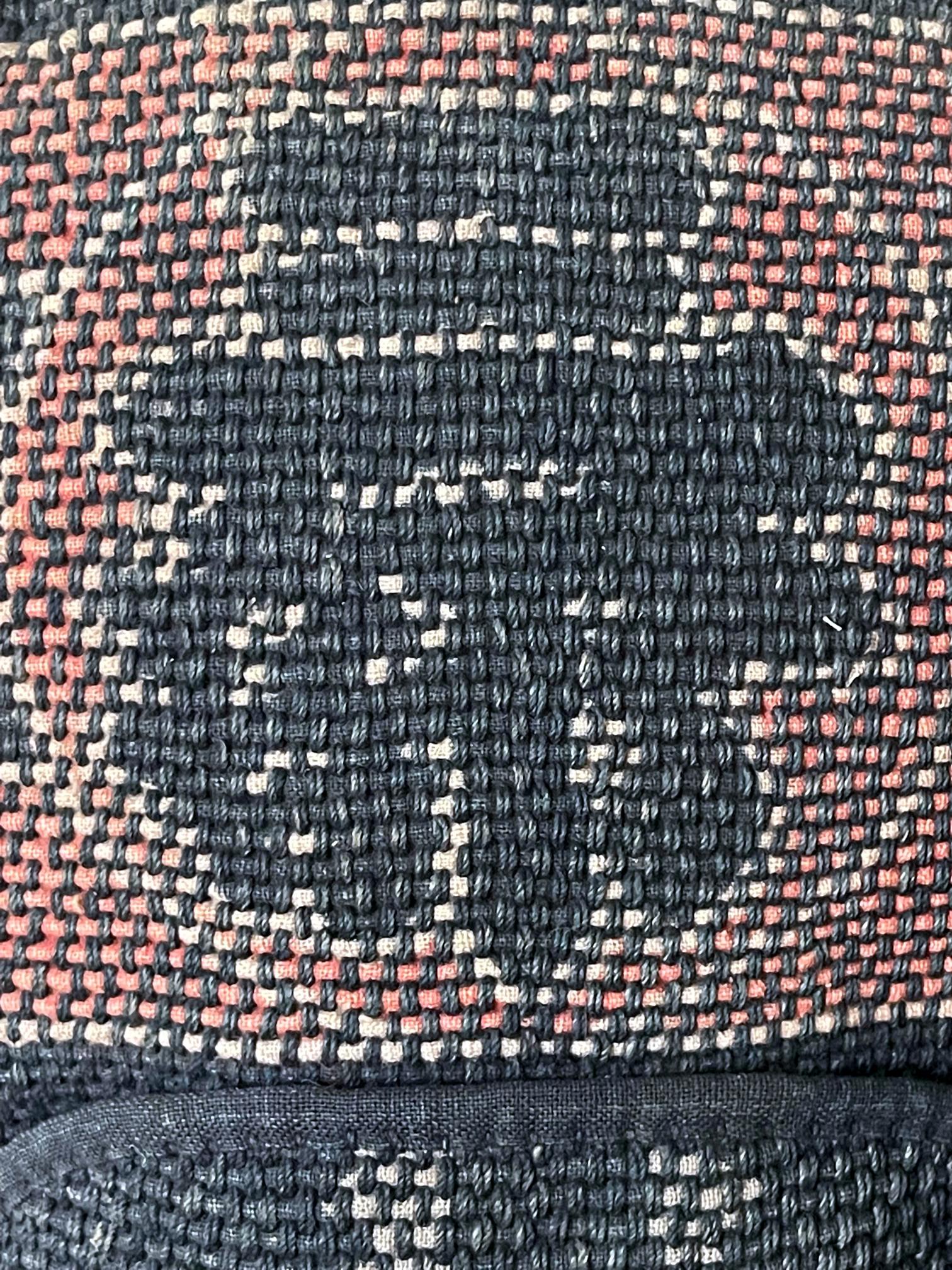 Coton Crochet de cheminée japonais avec inscription au crayon Période Meiji en vente
