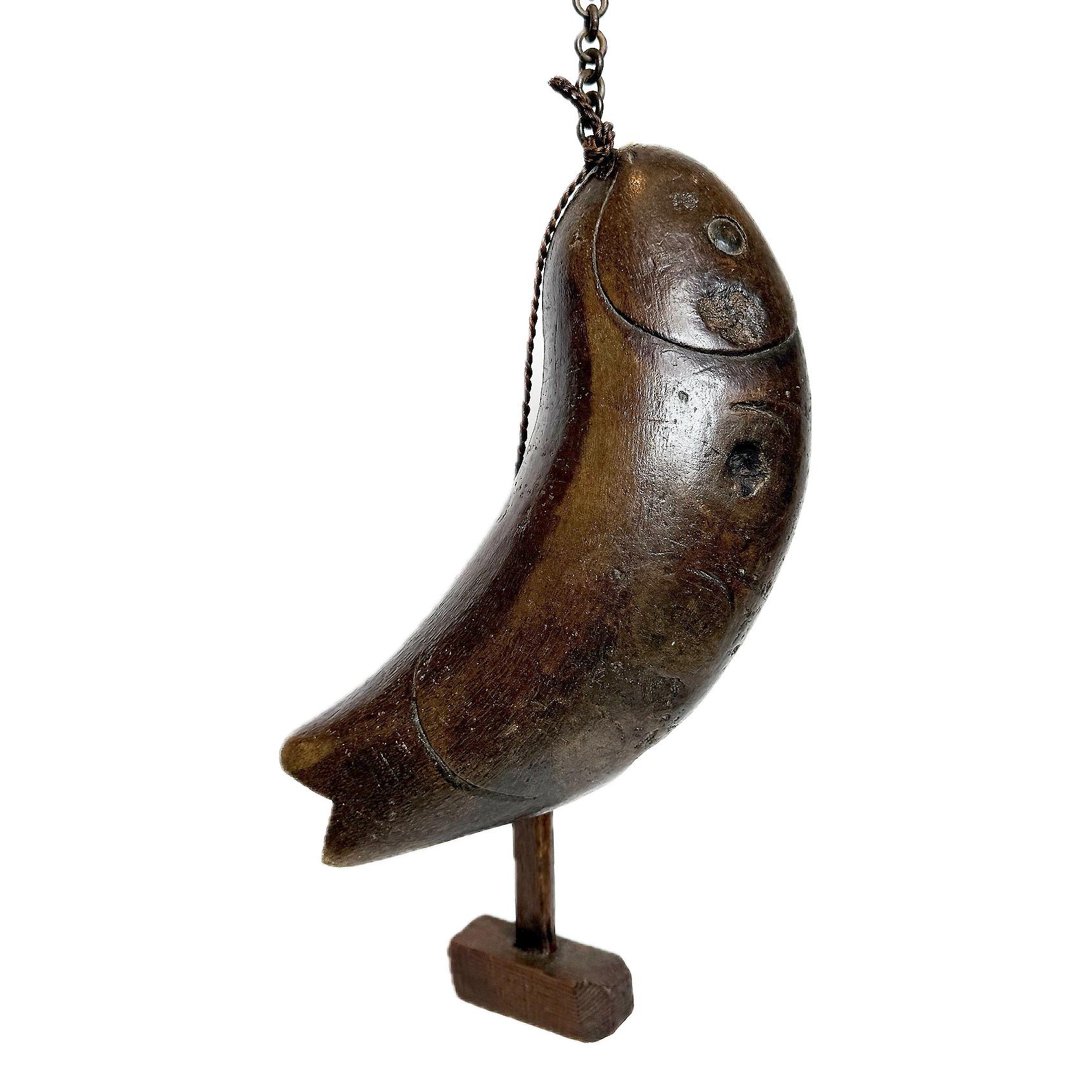 Japanese Fish Shape Meditation Drum (Gyoban), Edo Period In Good Condition For Sale In Point Richmond, CA