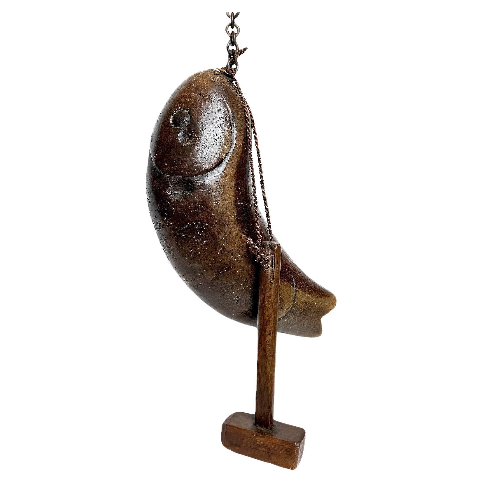 Japanese Fish Shape Meditation Drum (Gyoban), Edo Period For Sale