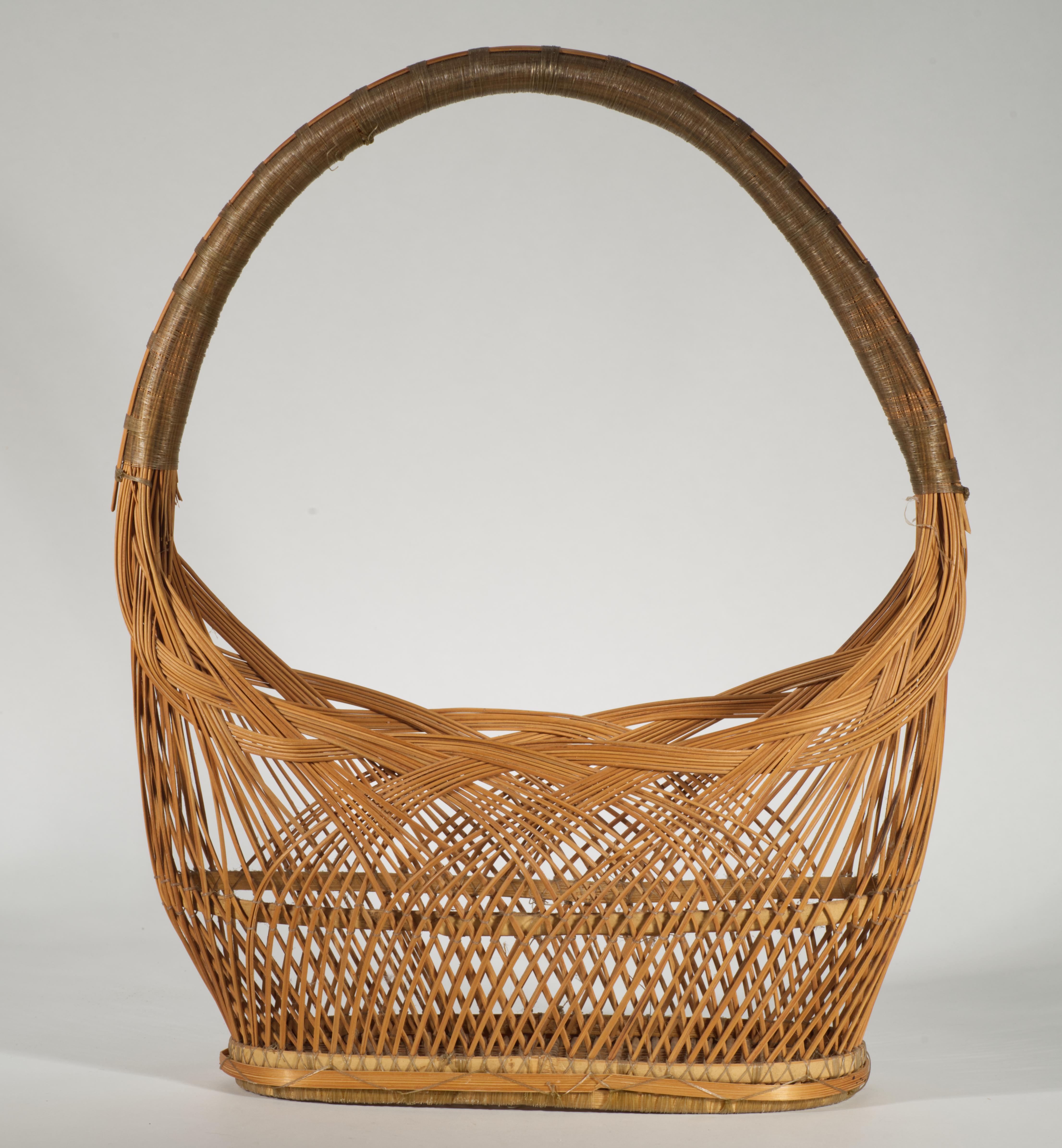 Bambou Panier Ikebana japonais, bambou, style Suruga Sensuji en vente