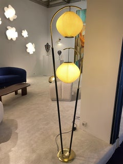 Japanese Floor Lamp from 60 S with Rhodoid Lampshade