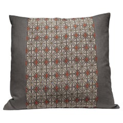 Japanese Flower Diamond Throw Pillow