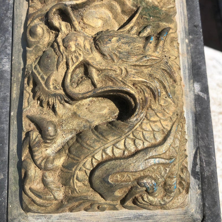 20th Century Japanese Flying Dragon Ink Stone For Sale