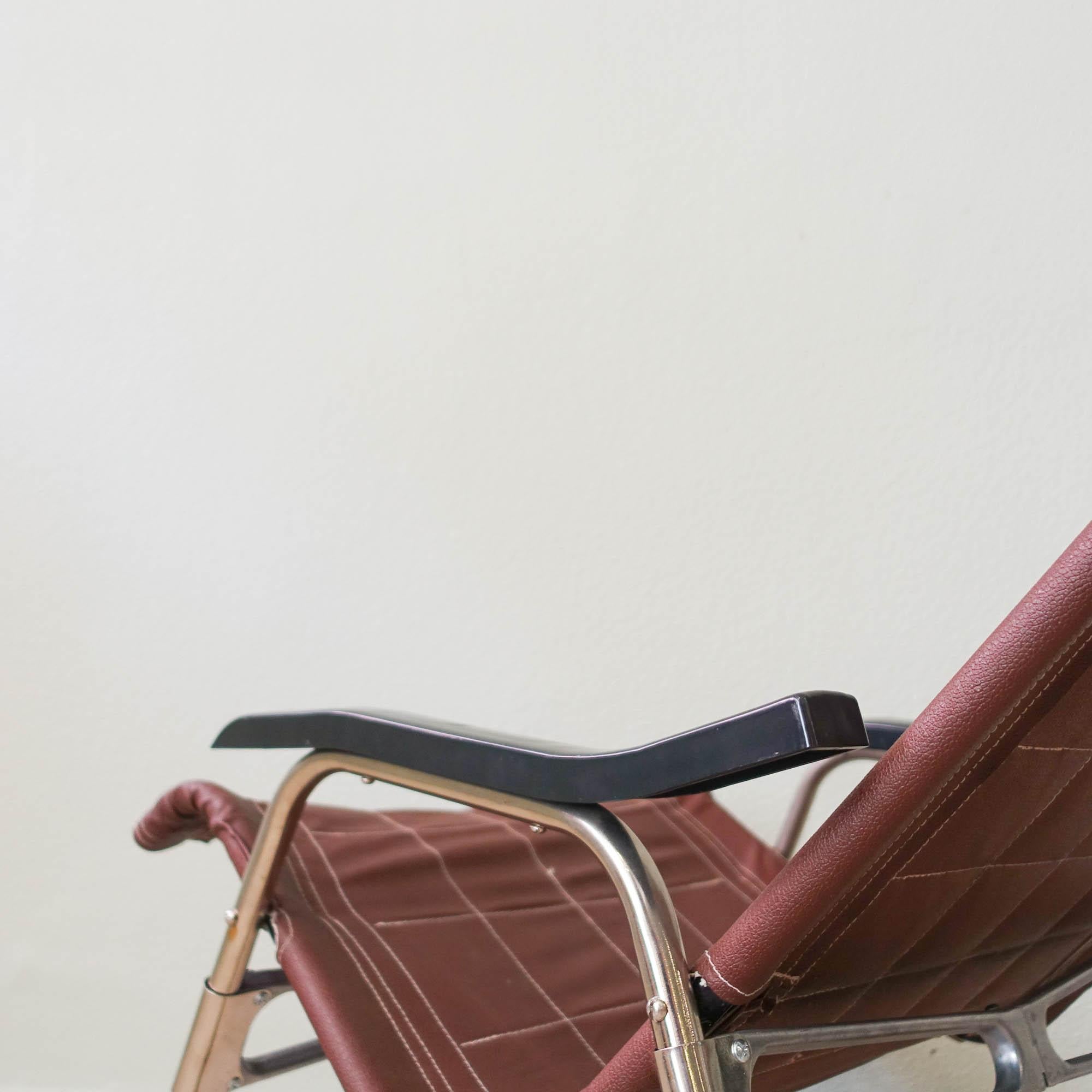 Japanese Foldable Rocking Chair by Takeshi Nii, 1950's For Sale 1