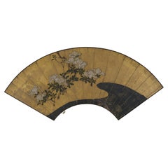 Antique Japanese Folding Fan, 19th C