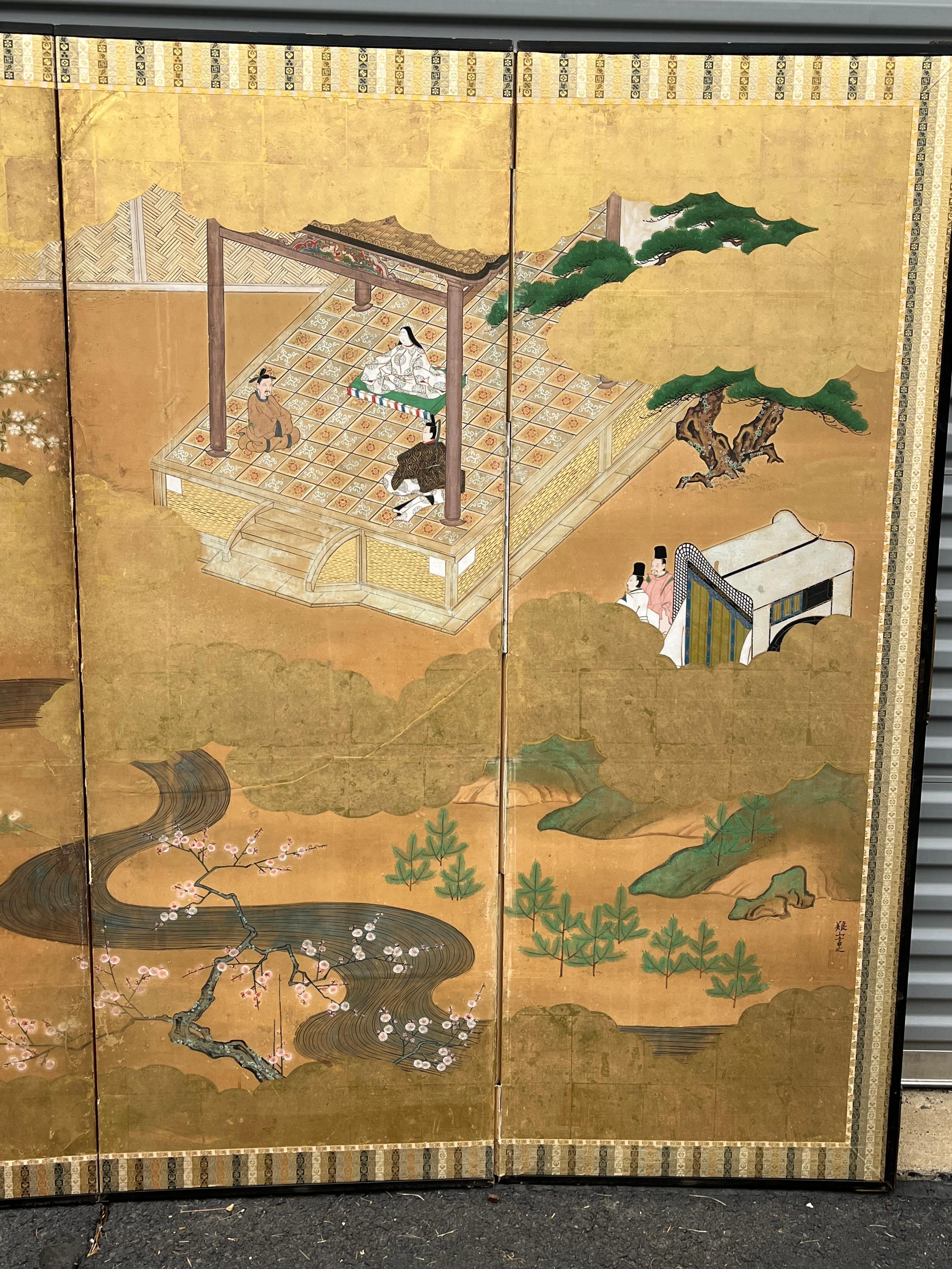 Japanese Folding Screen, 19th Century 6