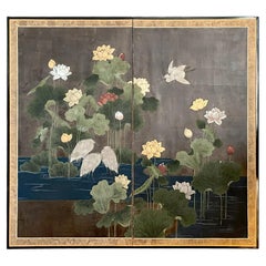Biombo japonés "Byobu" del periodo Edo