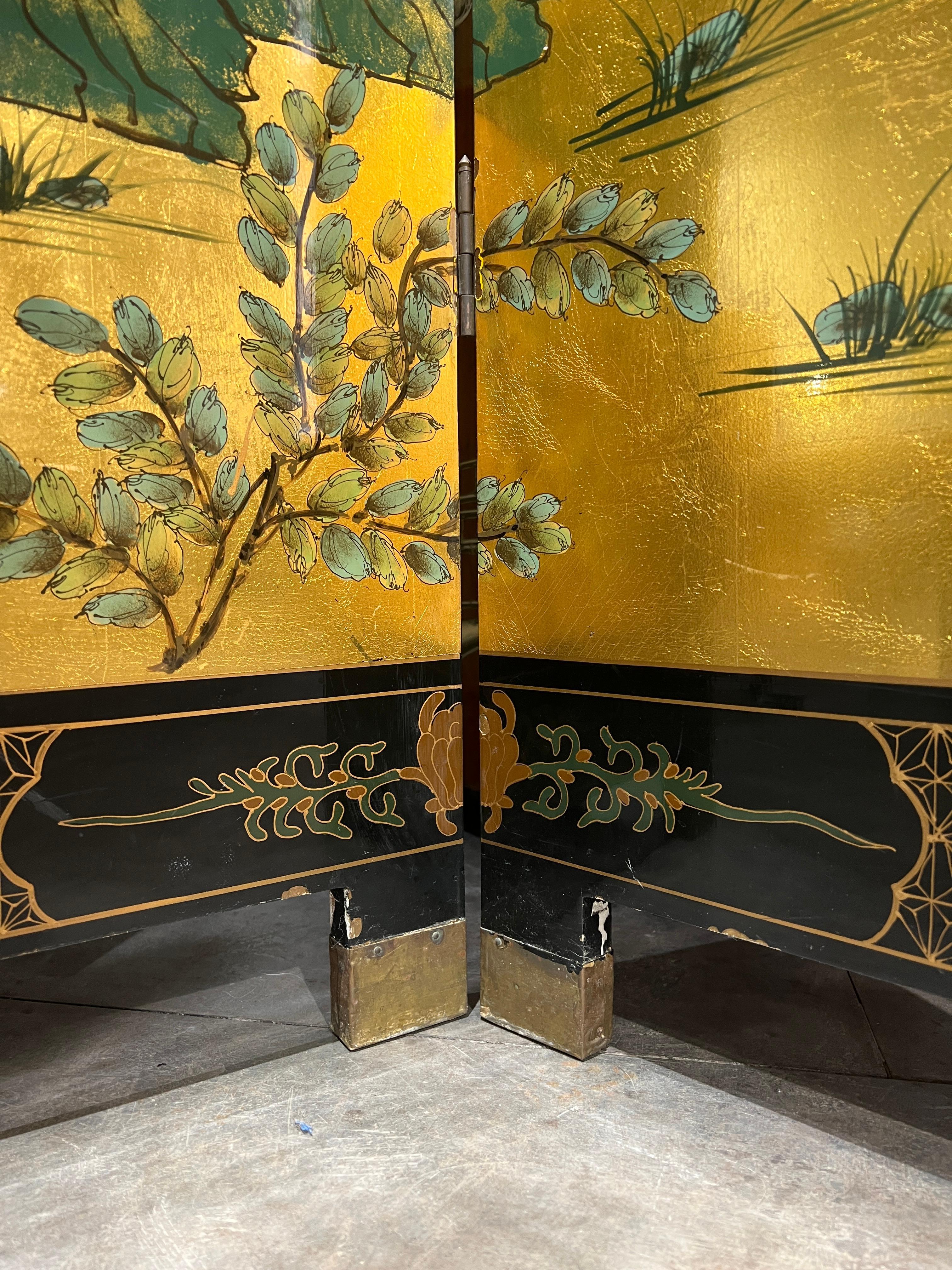 Japanese Folding Screen, circa 1970 In Good Condition For Sale In PARIS, FR