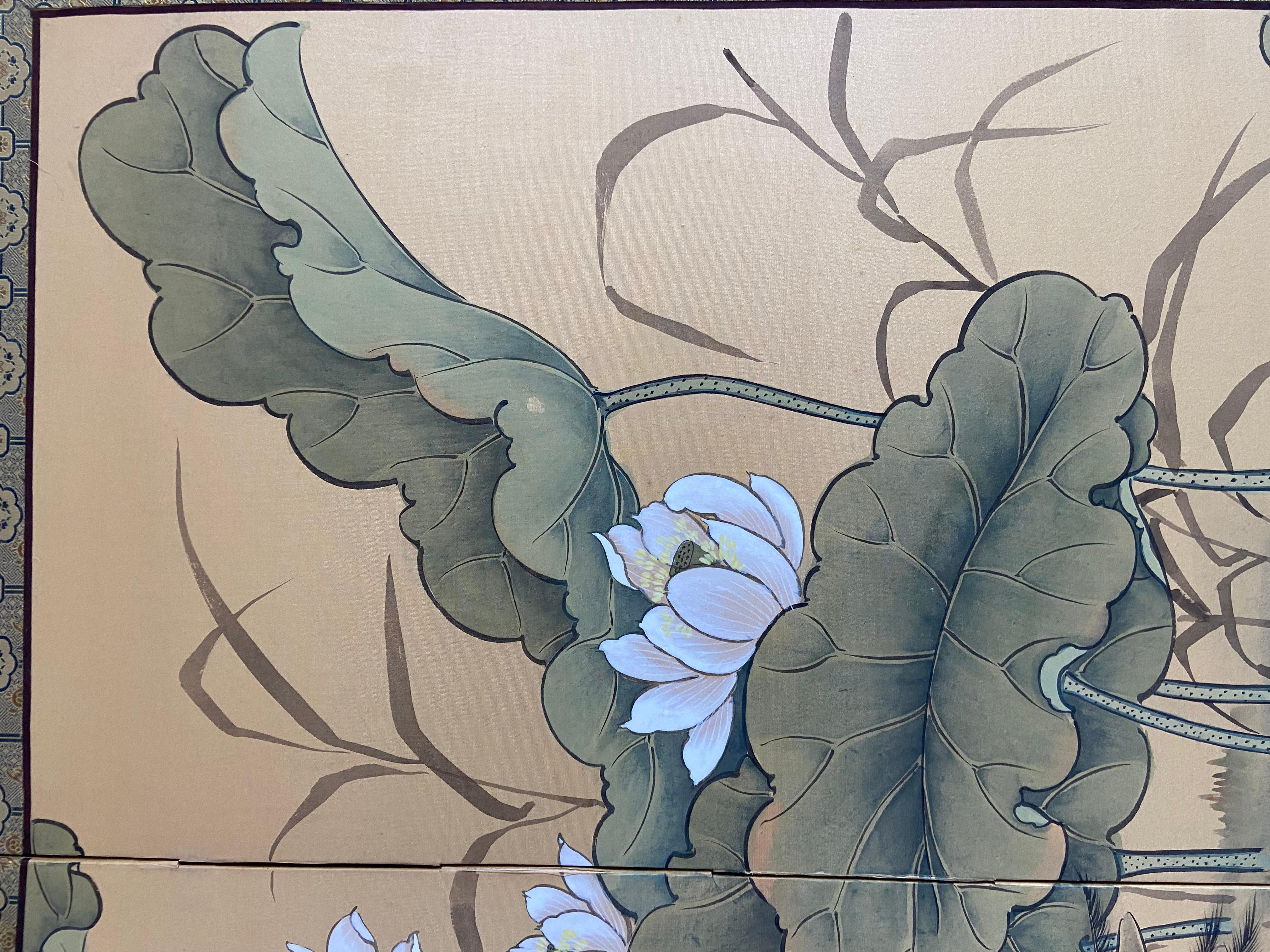 Paper Japanese folding screen For Sale