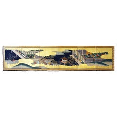 Japanese Folding Screens Gold Leaf