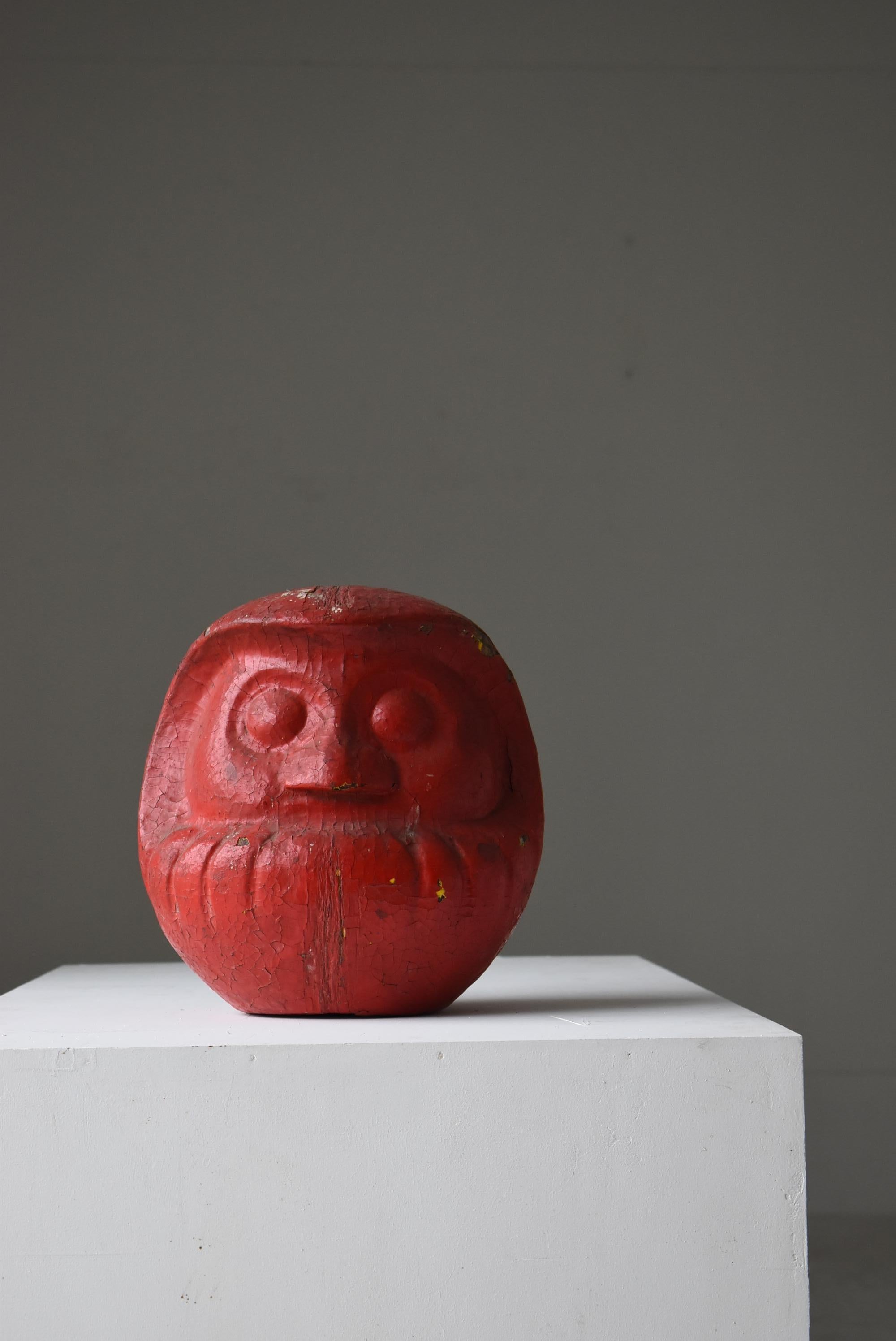 Japanese antique Pottery Daruma 1920s-1940s/folk art Figurine object 6