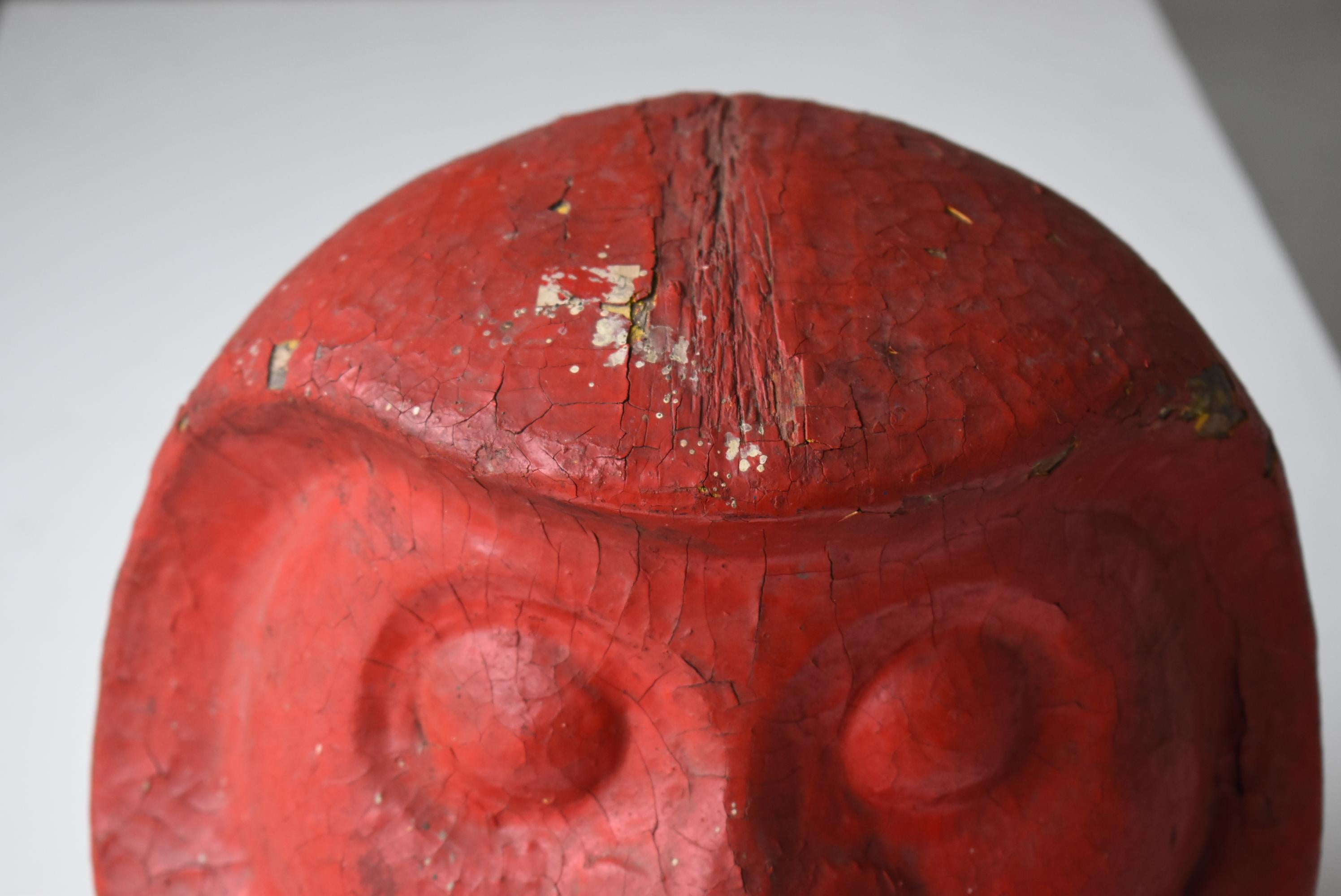 Meiji Japanese antique Pottery Daruma 1920s-1940s/folk art Figurine object
