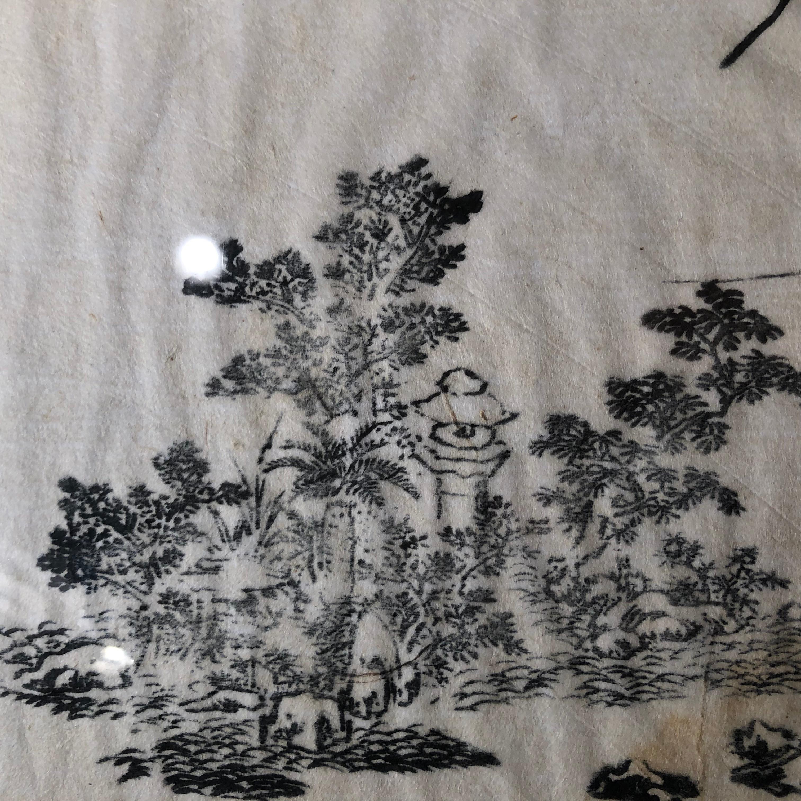 Japanese Four Old Kyoto Garden Woodblock Prints 18th-19th Century, Frameable 3
