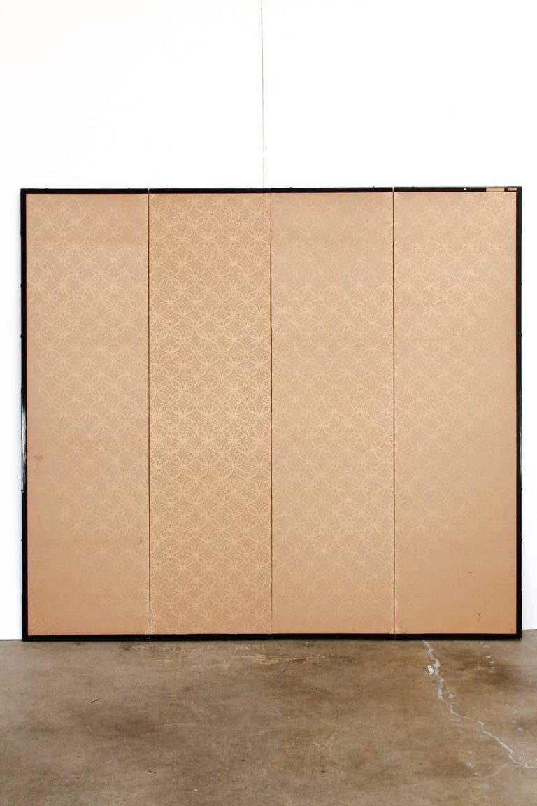 Japanese FourPanel Byobu Gilt Landscape Screen at 1stDibs