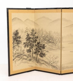 Japanese Four-Panel Byobu Screen