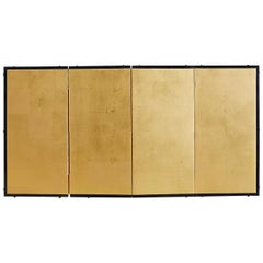 Japanese Four-Panel Gold Leaf Table Screen