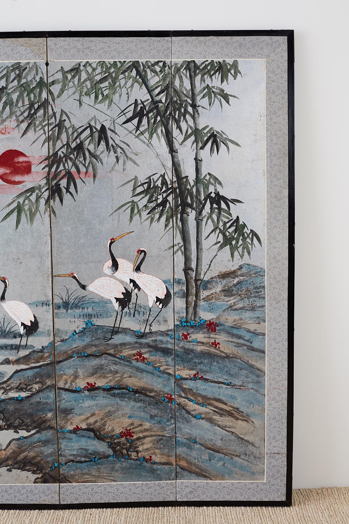 japanese crane screen