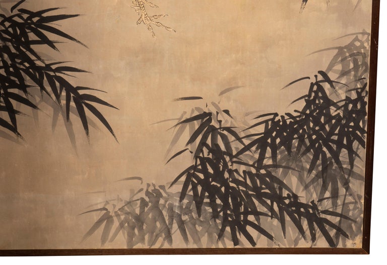 Japanese Four Panel Paper Screen For Sale 14