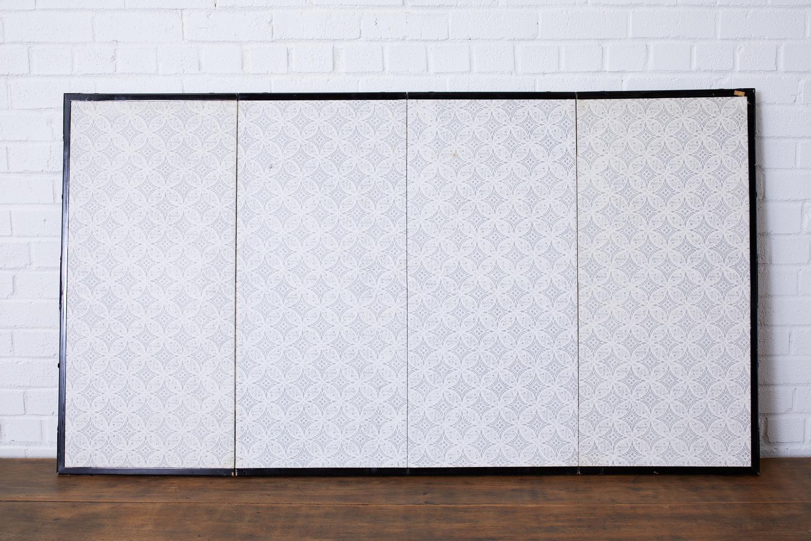 Japanese Four-Panel Screen Autumn Maple and Chrysanthemum 11