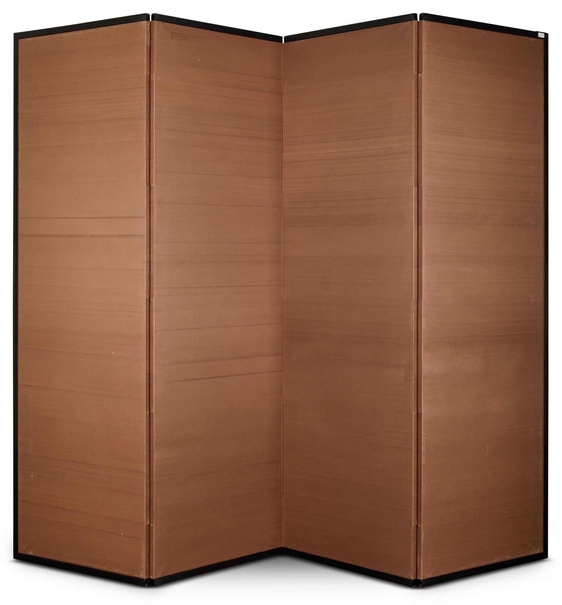 Japanese Four Panel Screen: Cherry Viewing Under Moonlight en vente 1