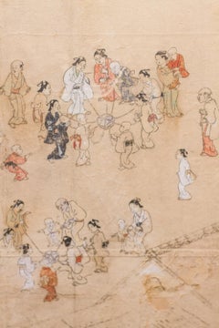 Japanese Four Panel Screen Country Genre Scene