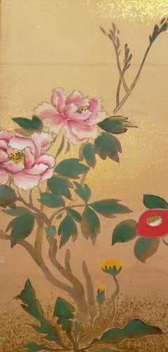 Japanese Four Panel Screen: Early Spring Into Summer