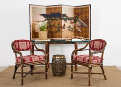 Japanese Four Panel Screen Heian Era Narrative Tale
