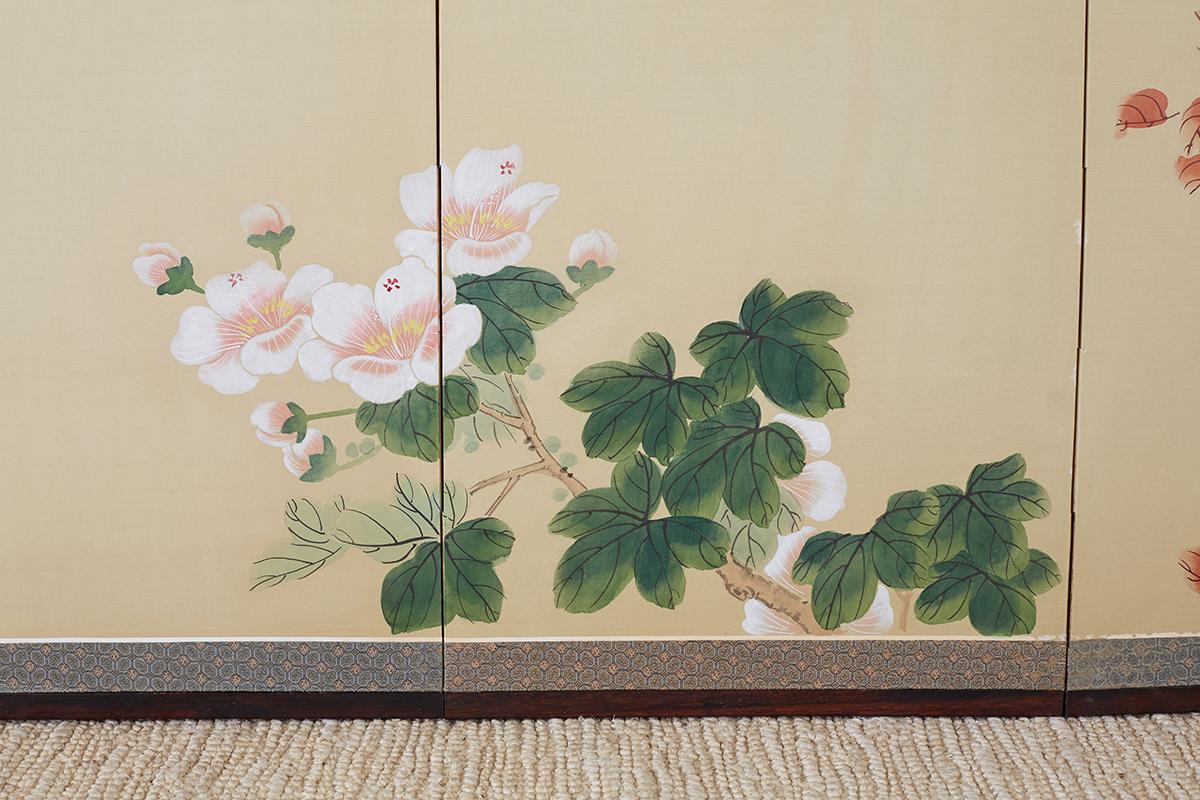 Japanese Four-Panel Spring Byobu Folding Screen 5