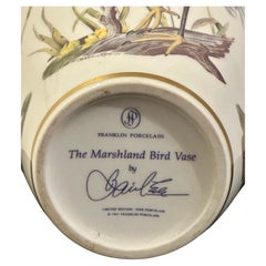 Japanese Franklin Porcelain "The Meadowland Bird" Vase by Basil Ede (1931-2016)