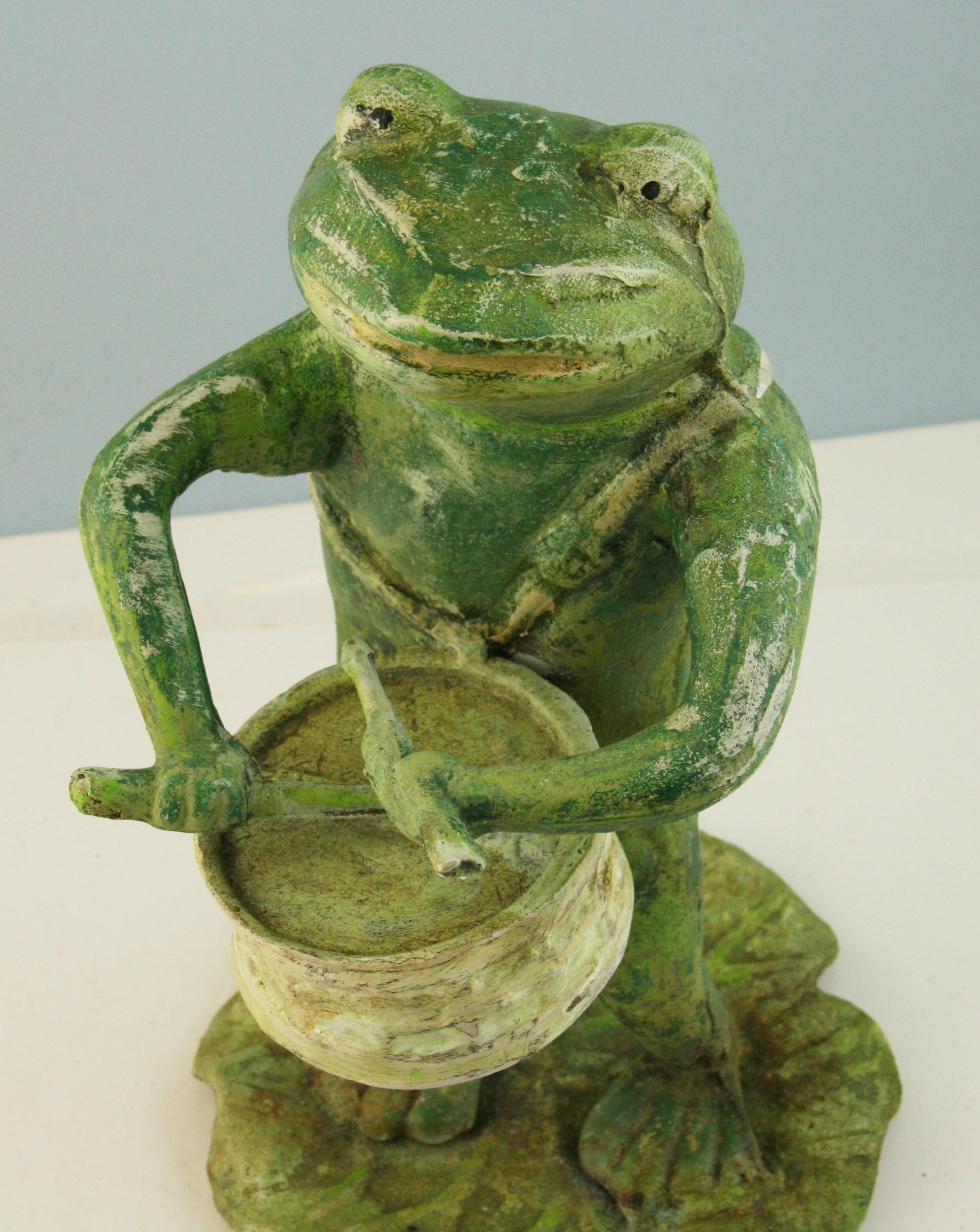 Japanese Frog Drummer Garden Ornament 5