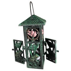 Lanterne de jardin japonaise "Grenouille & Lotus" avec double porte