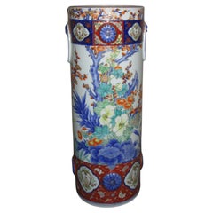 Antique Japanese Fukagawa Meiji Period Porcelain Vase, circa 1880