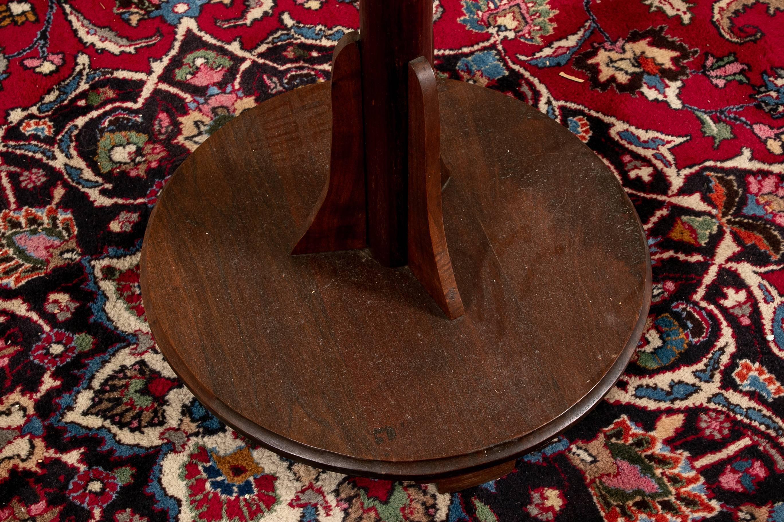 Asian Garden Bells on a Carved Rosewood Dragon Stand In Good Condition In Bridgeport, CT