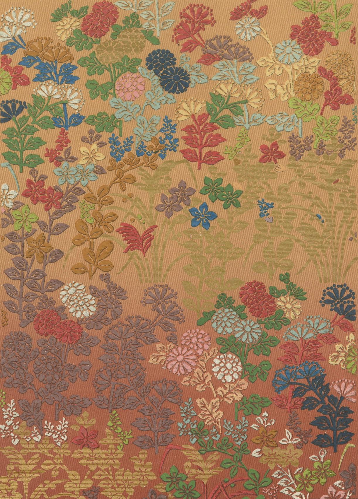 Japanese Garden Flowers in Bloom: Antique Lithograph, 1880s en venta 1
