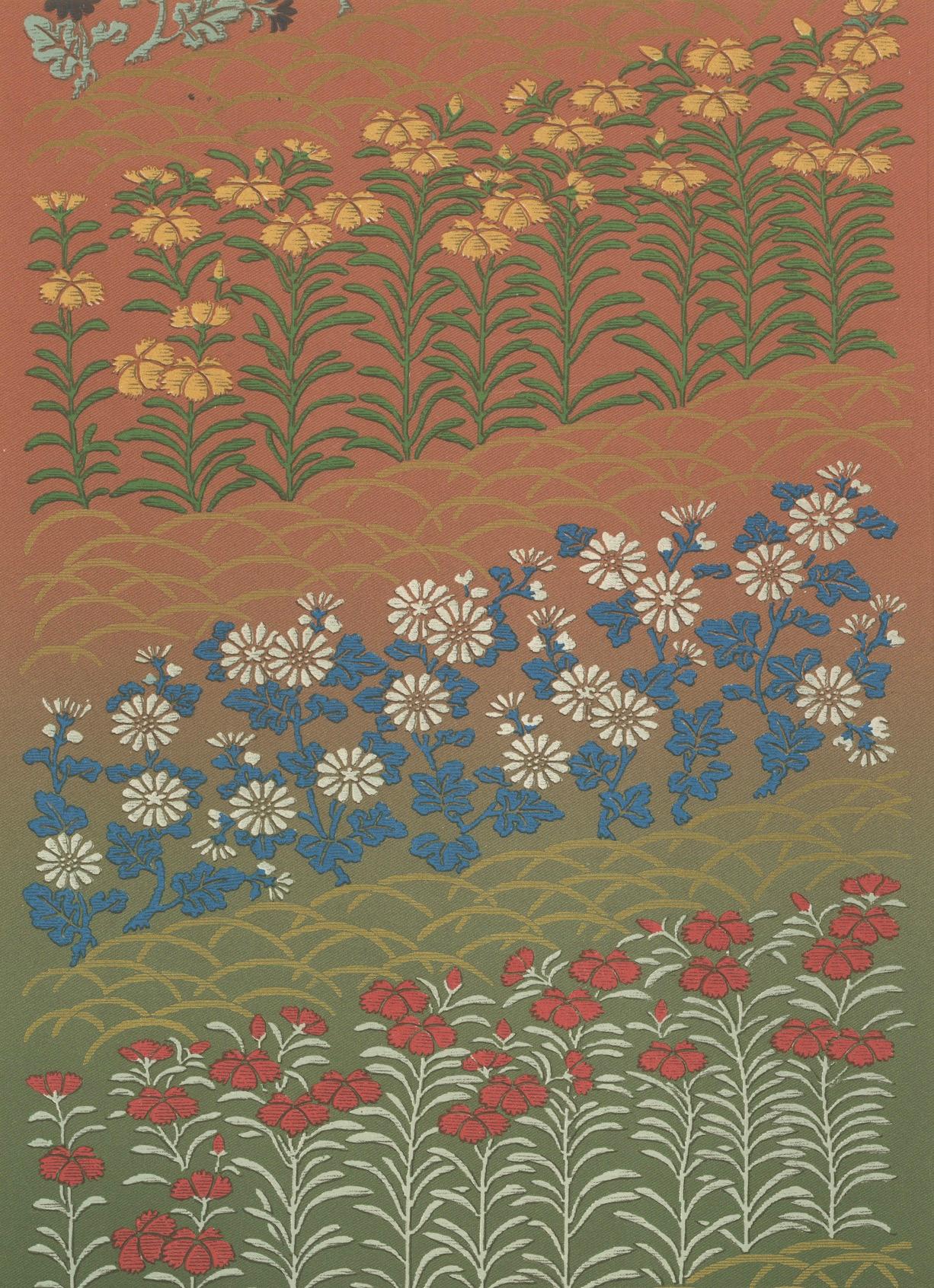 Japanese Garden Flowers in Bloom: Antique Lithograph, 1880s en venta 2