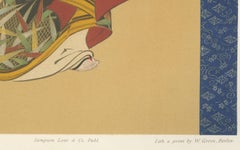 Japanese Geisha Portrait Print: Vibrant Kimono and Serene Poise, c.1882